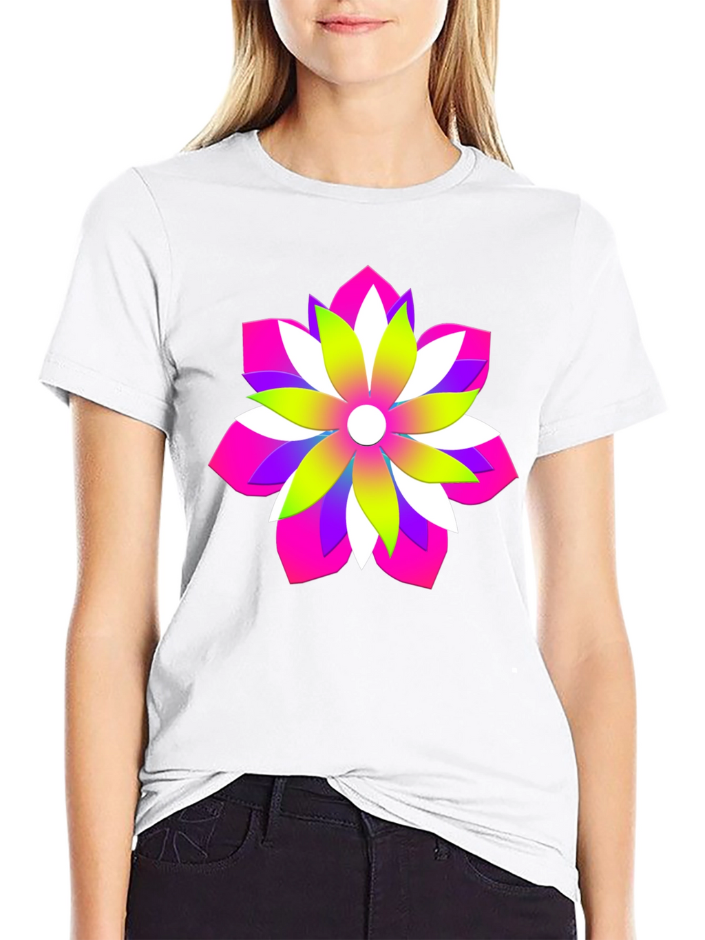 Vibrant Floral Graphic Tee - Bold Design