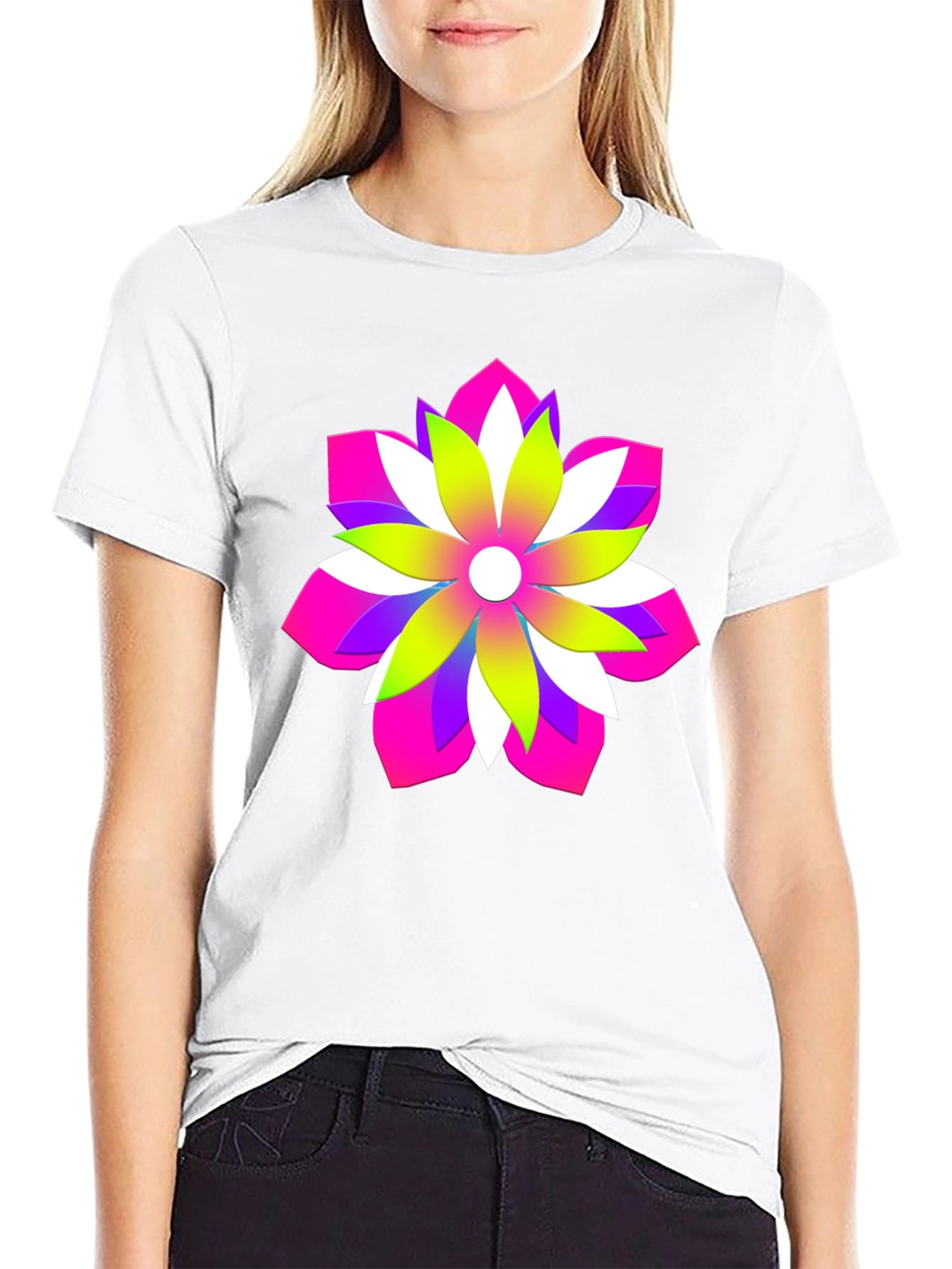 Vibrant Floral Graphic Tee - Bold Design