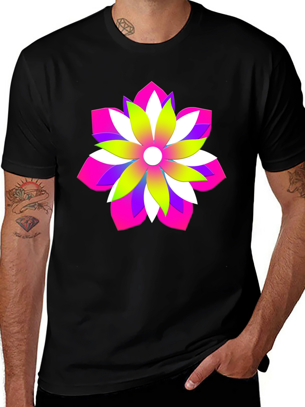 Vibrant Floral Graphic Tee - Bold Design