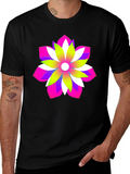 Vibrant Floral Graphic Tee - Bold Design