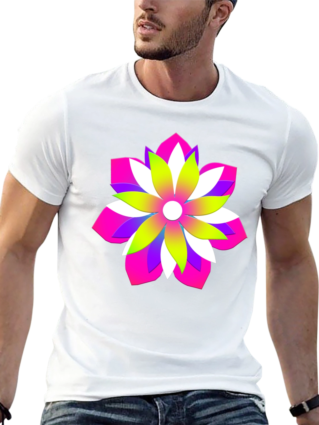 Vibrant Floral Graphic Tee - Bold Design