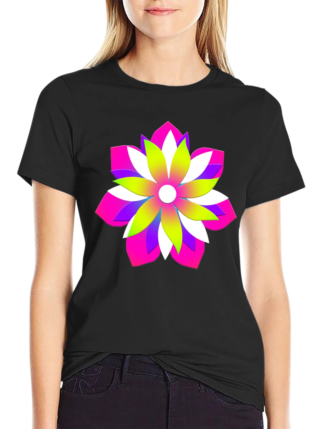 Vibrant Floral Graphic Tee - Bold Design