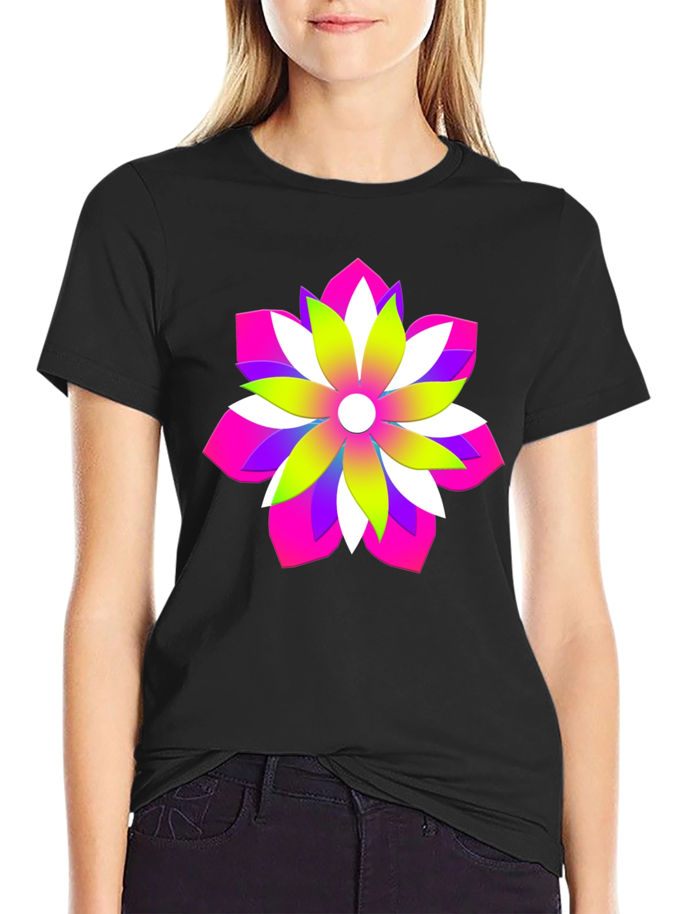 Vibrant Floral Graphic Tee - Bold Design