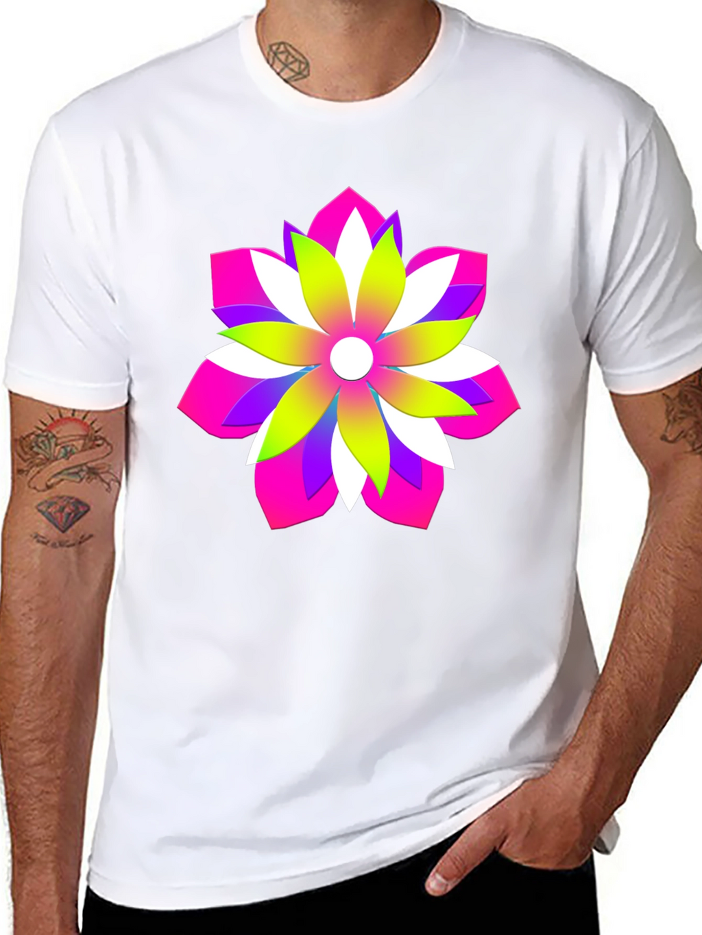 Vibrant Floral Graphic Tee - Bold Design