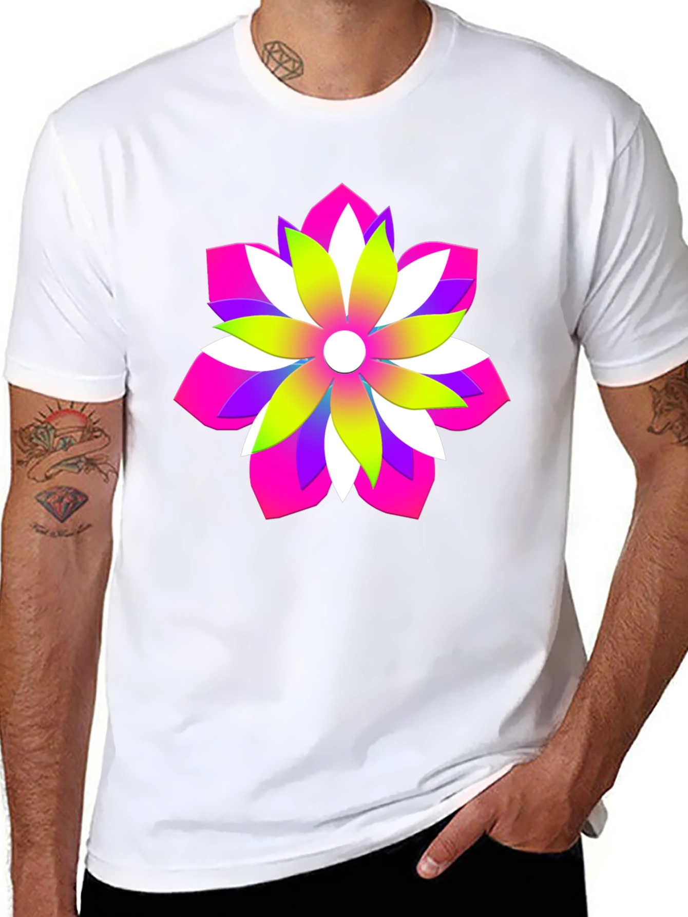 Vibrant Floral Graphic Tee - Bold Design
