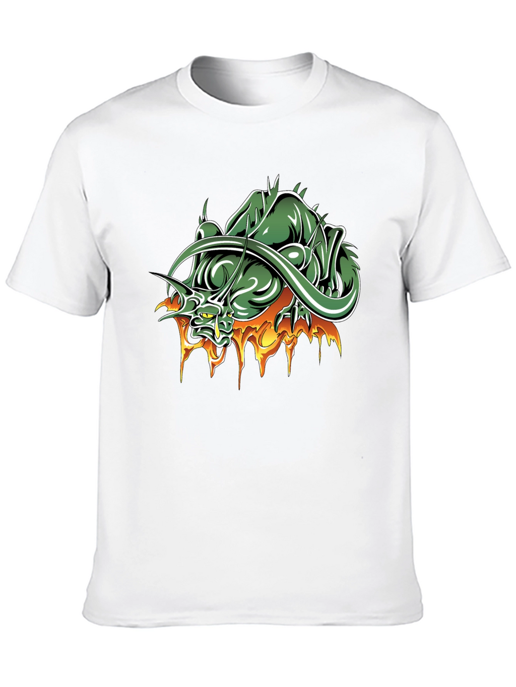 Mens Black T-Shirt with Dragon Graphic