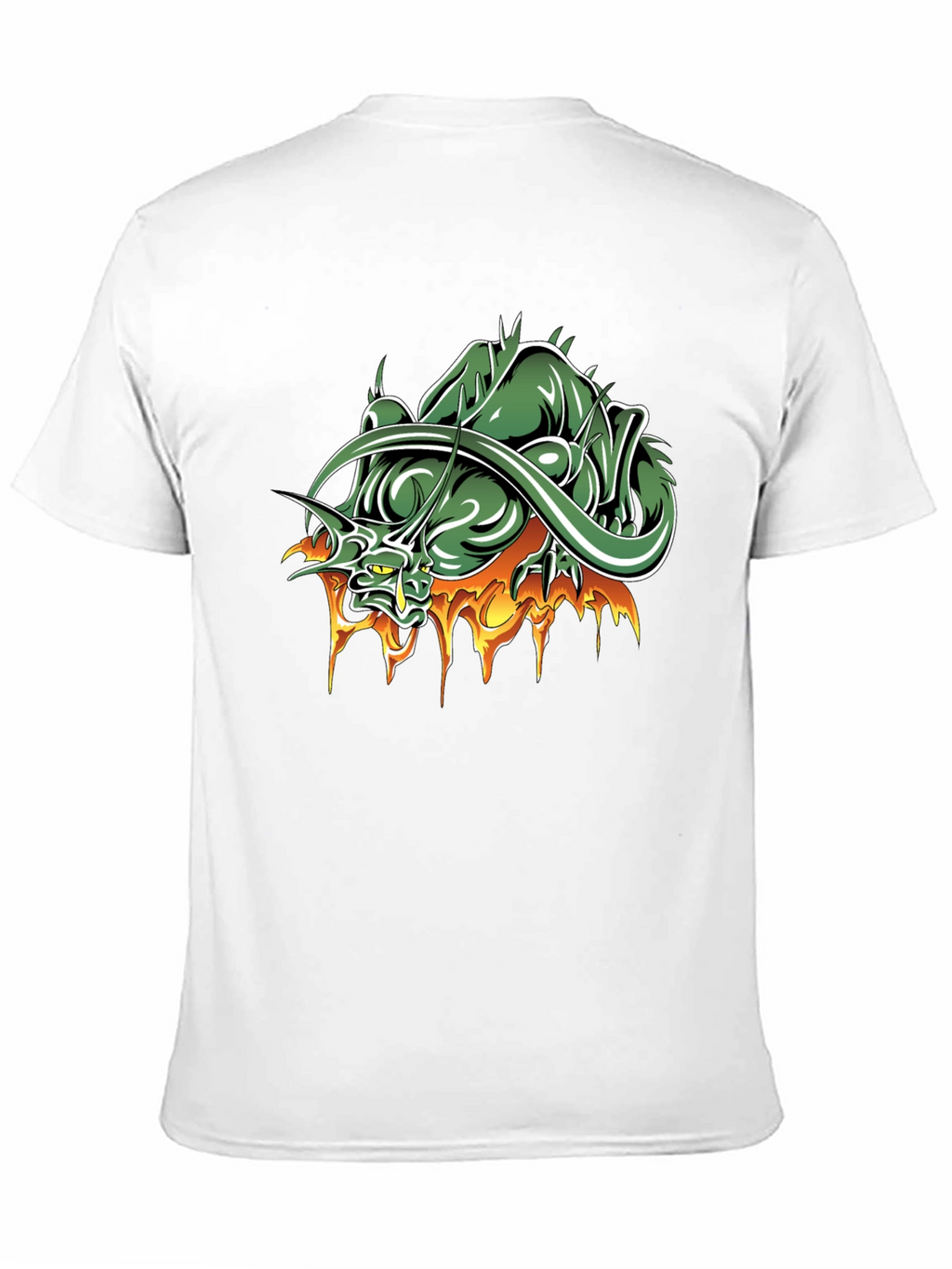Mens Black T-Shirt with Dragon Graphic