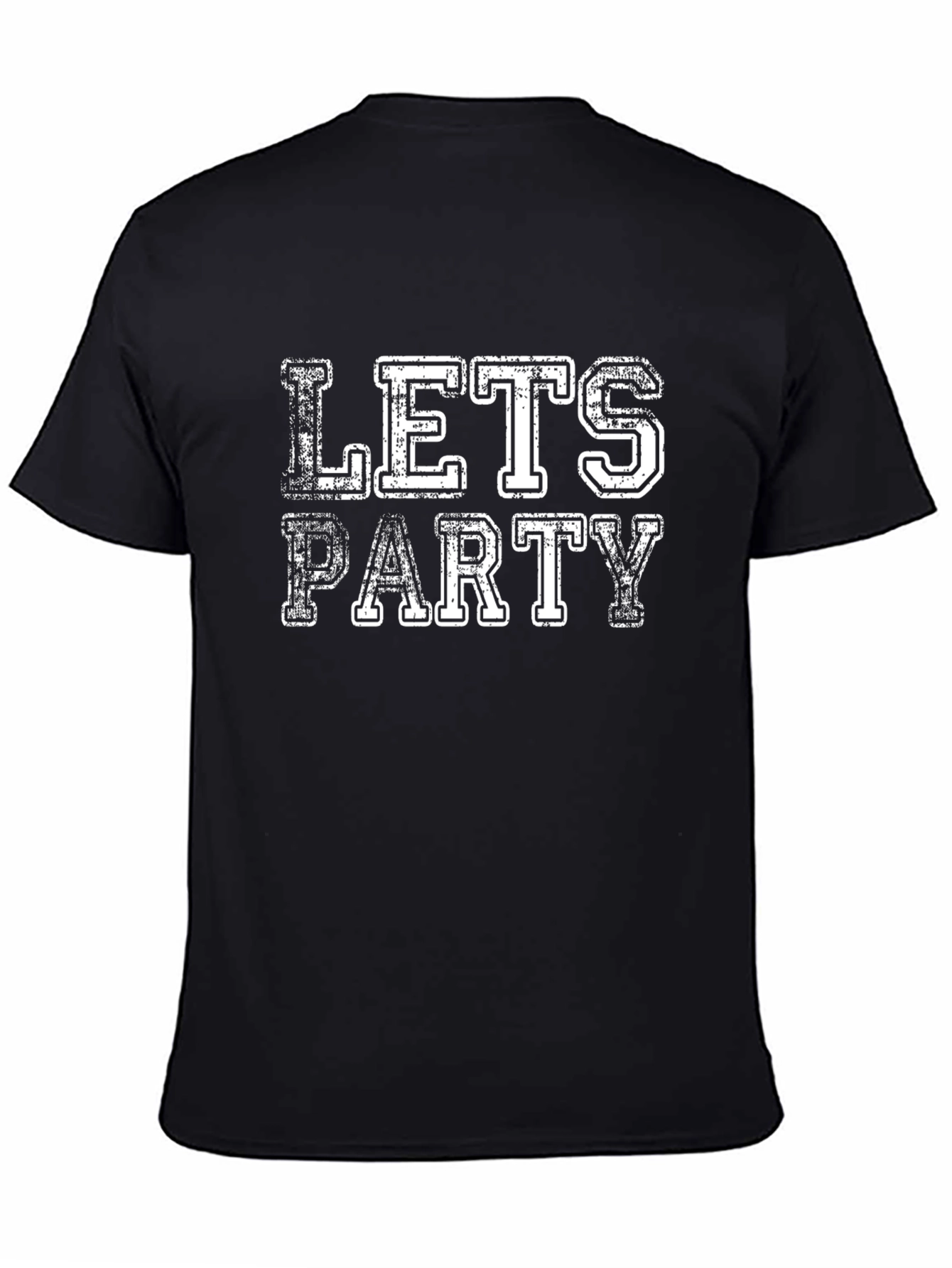 Lets Party Graphic Tee - Black Cotton T-Shirt