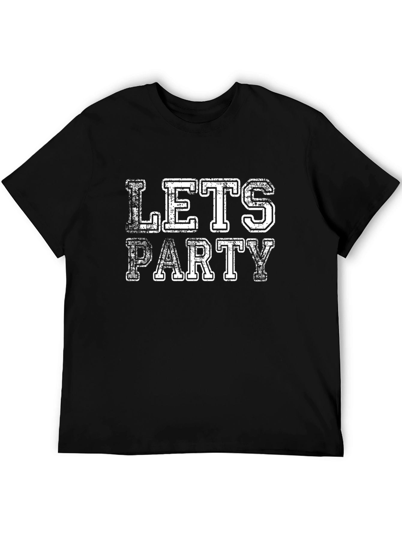Lets Party Graphic Tee - Black Cotton T-Shirt