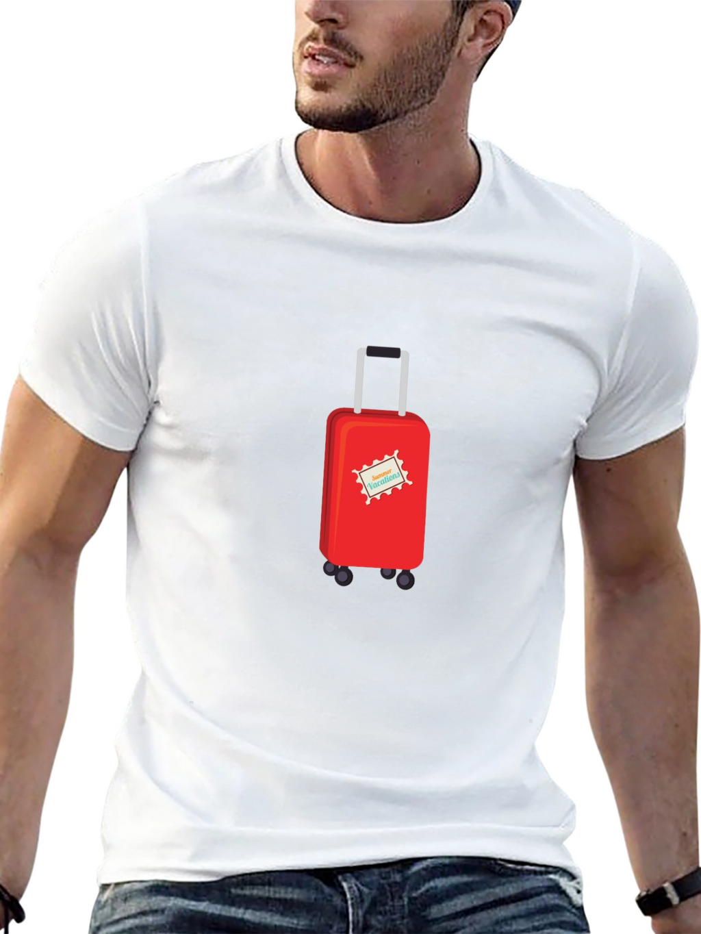 Summer Vacation Suitcase Graphic Tee