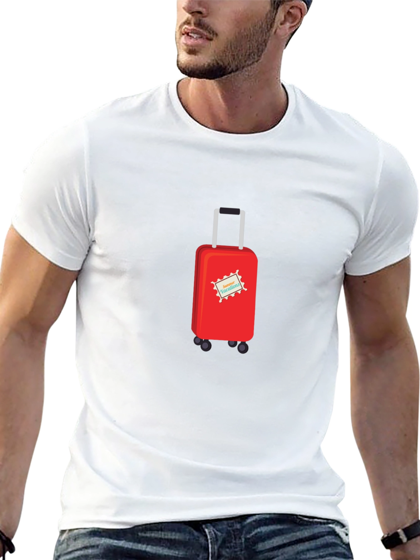 Summer Vacation Suitcase Graphic Tee