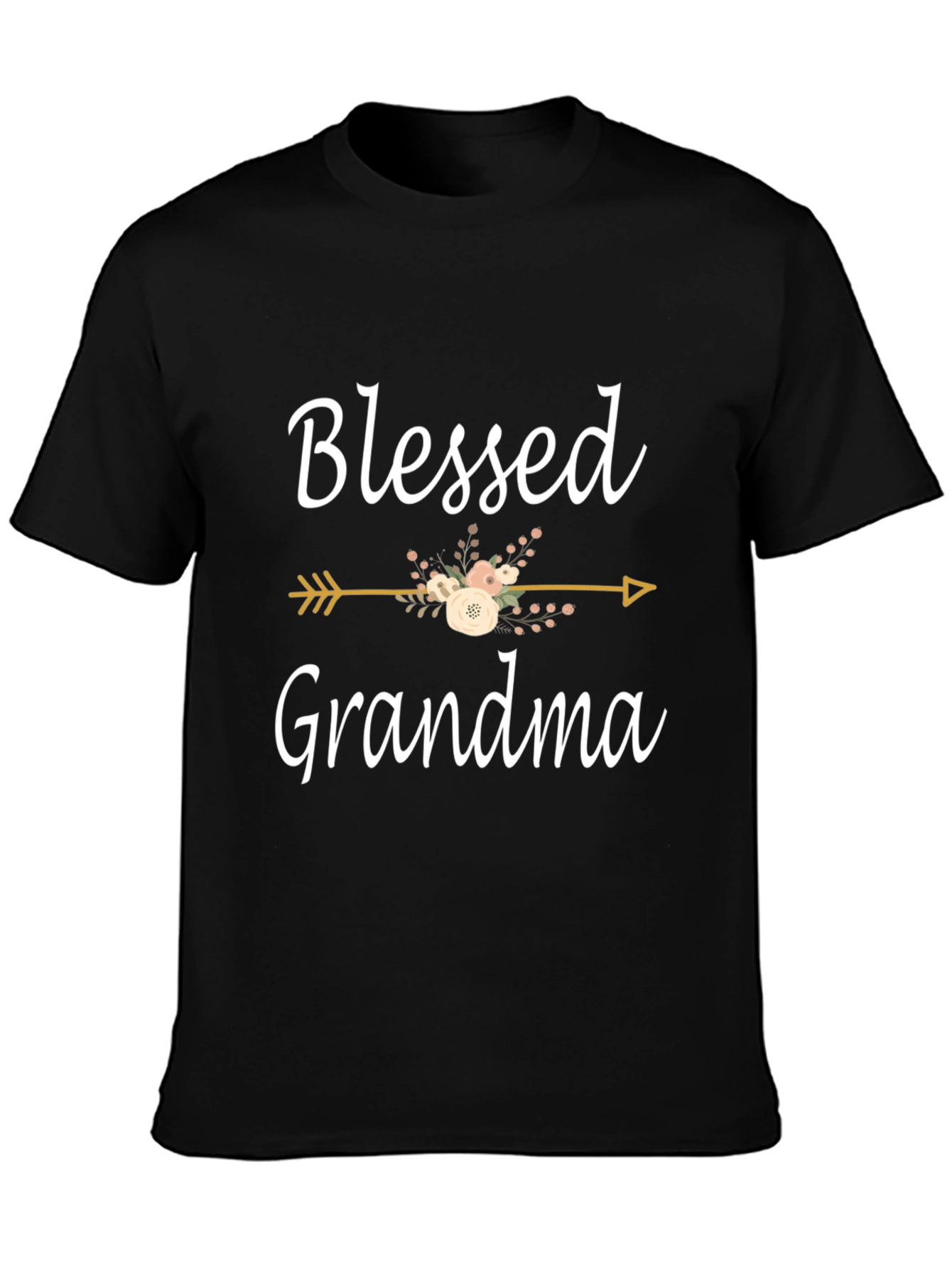 Blessed Grandma Floral Arrow Graphic Tee