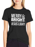 Merry & Bright Jesus is the Light Graphic Tee