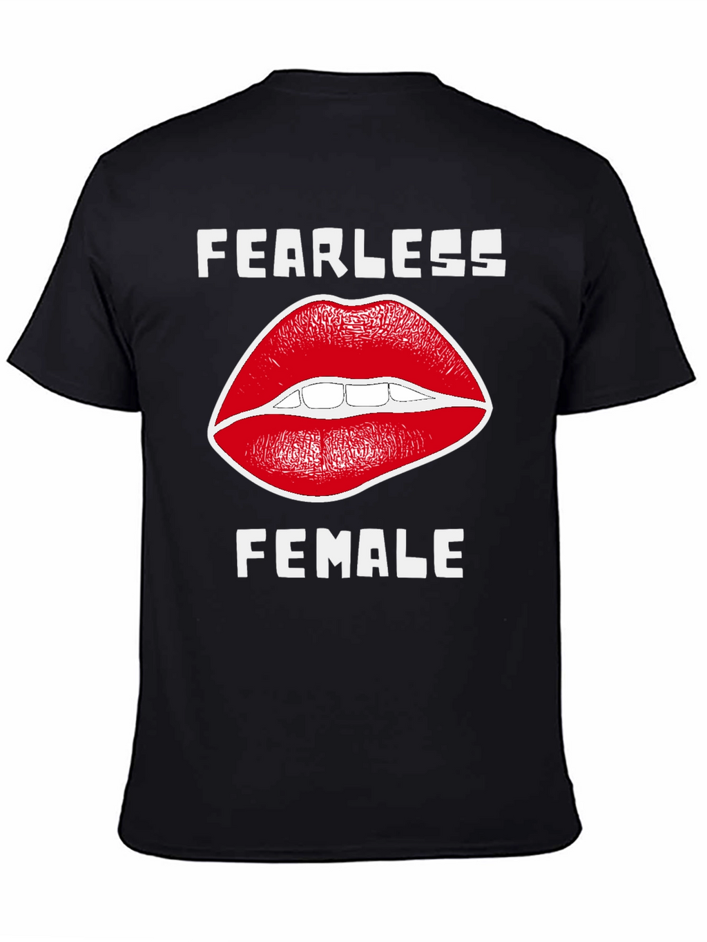 Fearless Female Graphic Tee - Red Lips