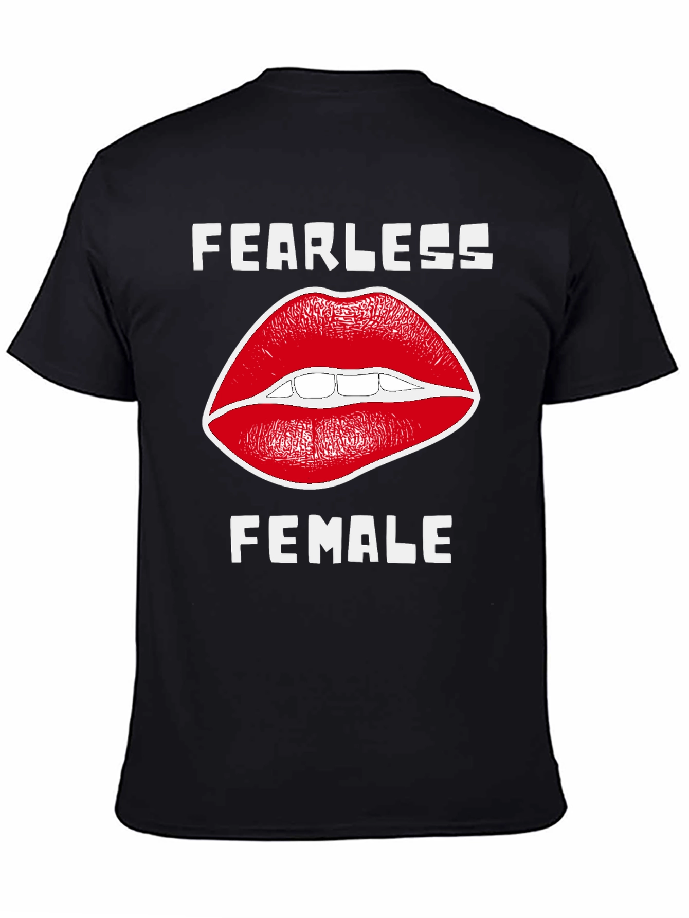 Fearless Female Graphic Tee - Red Lips