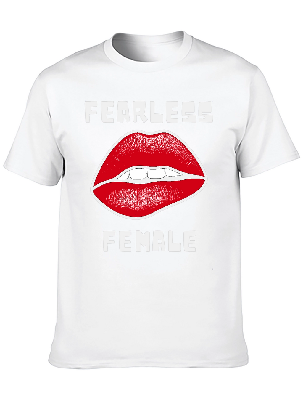 Fearless Female Graphic Tee - Red Lips