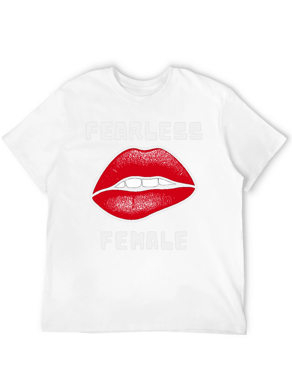 Fearless Female Graphic Tee - Red Lips