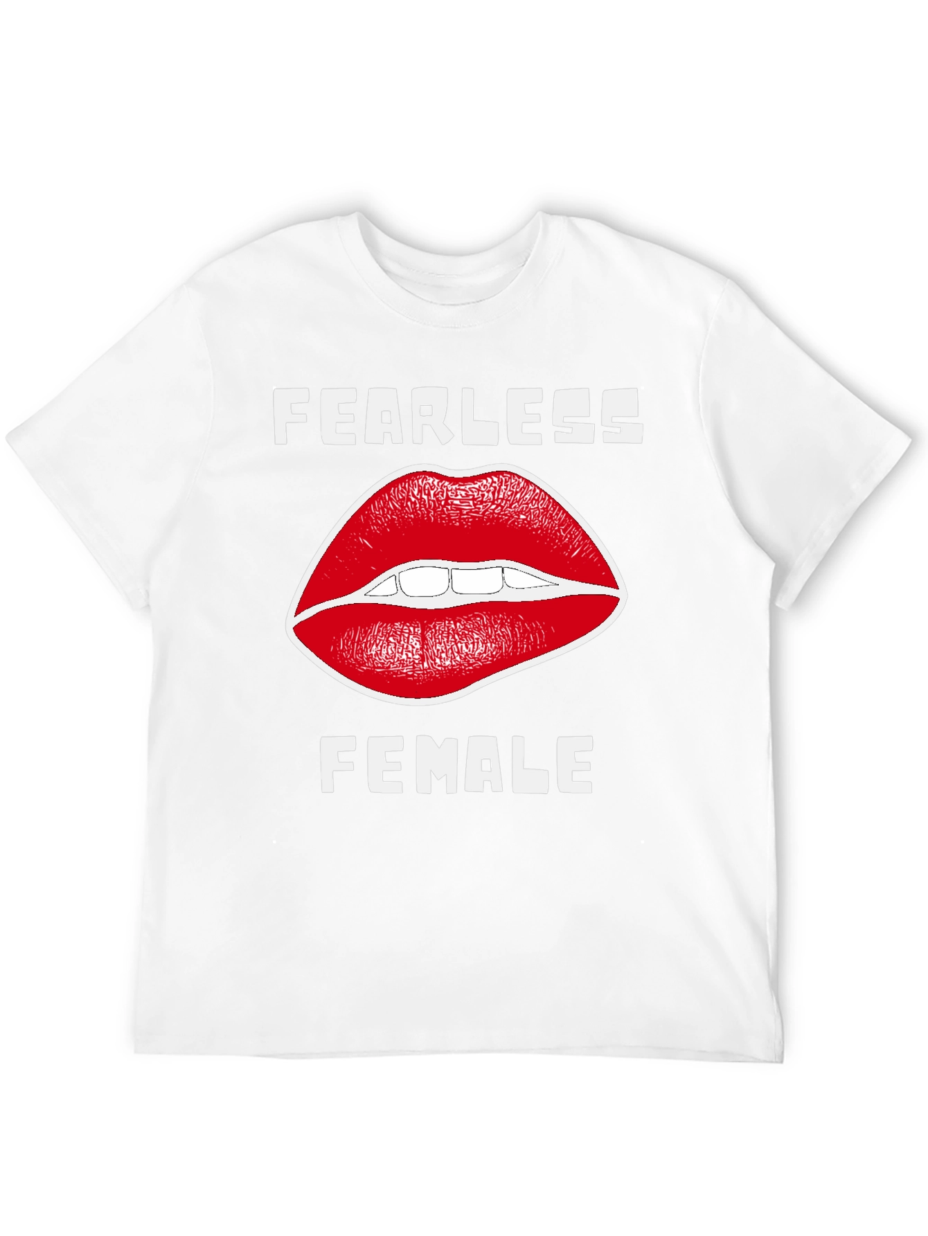 Fearless Female Graphic Tee - Red Lips