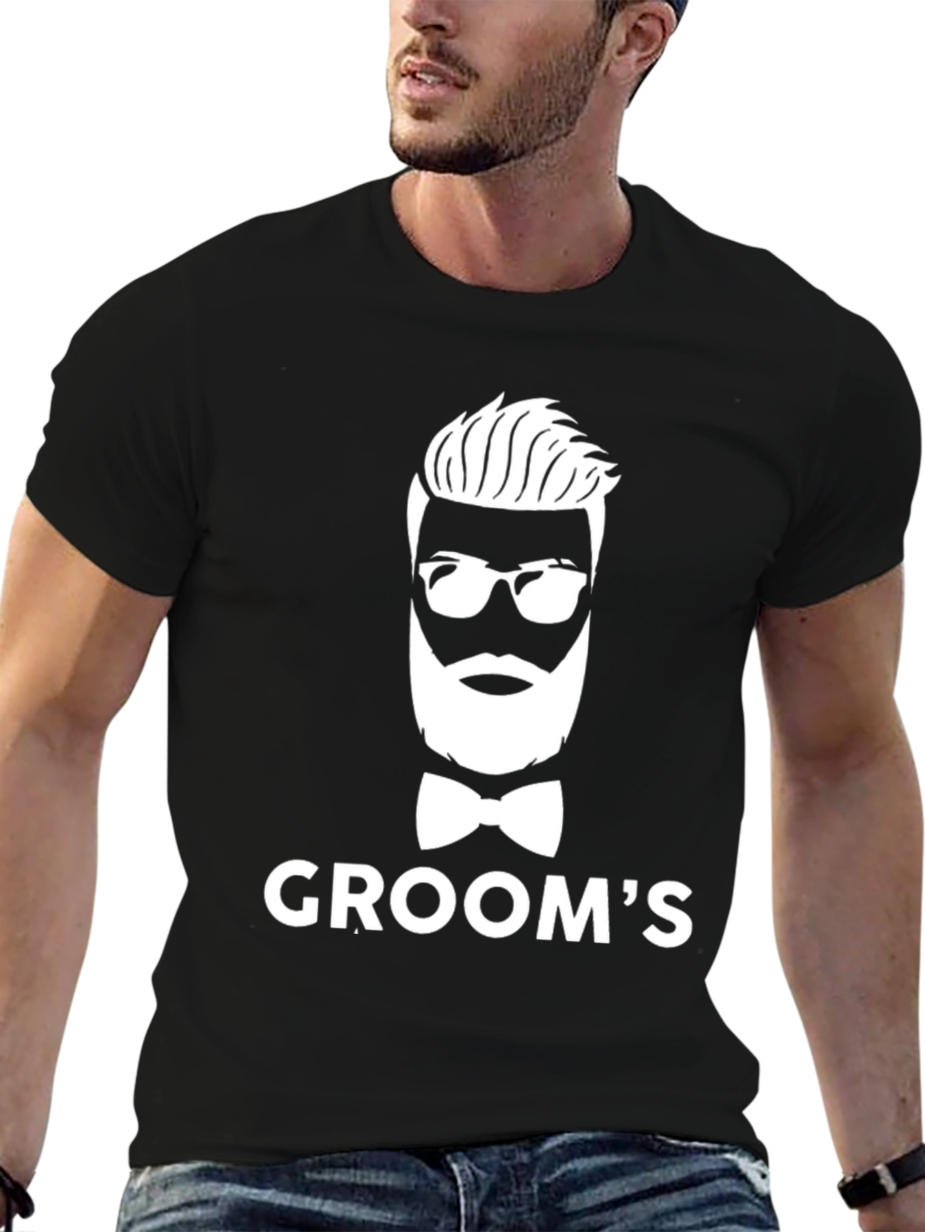 Grooms Stylish Graphic Tee - Bachelor Party Ready