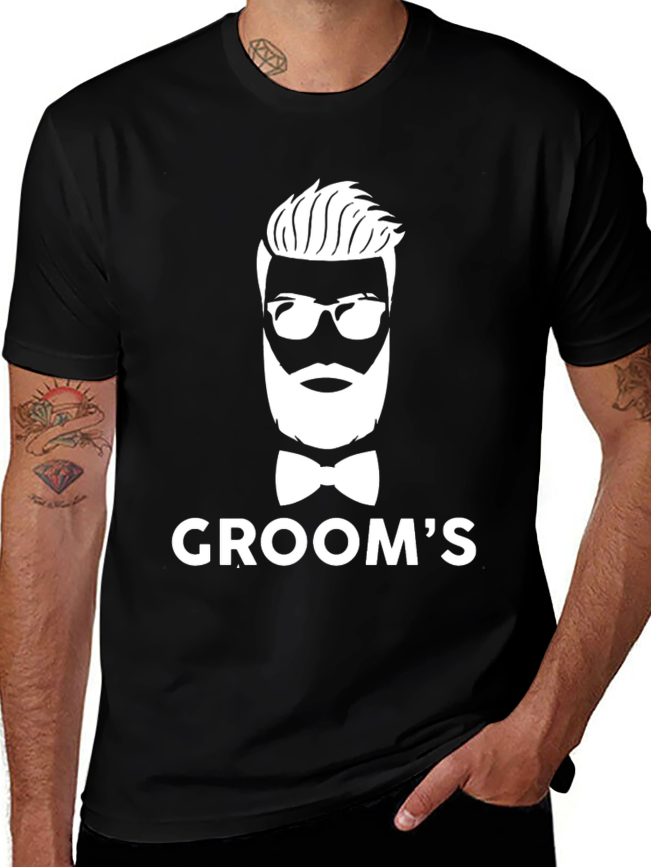 Grooms Stylish Graphic Tee - Bachelor Party Ready