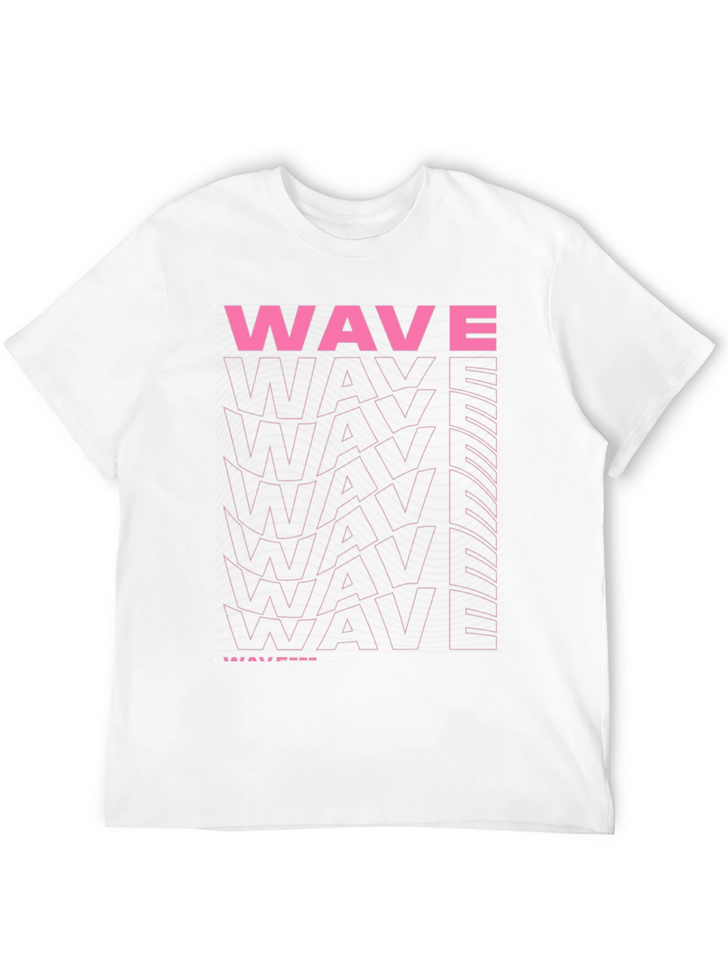 Retro Wave Graphic Print Black Tee