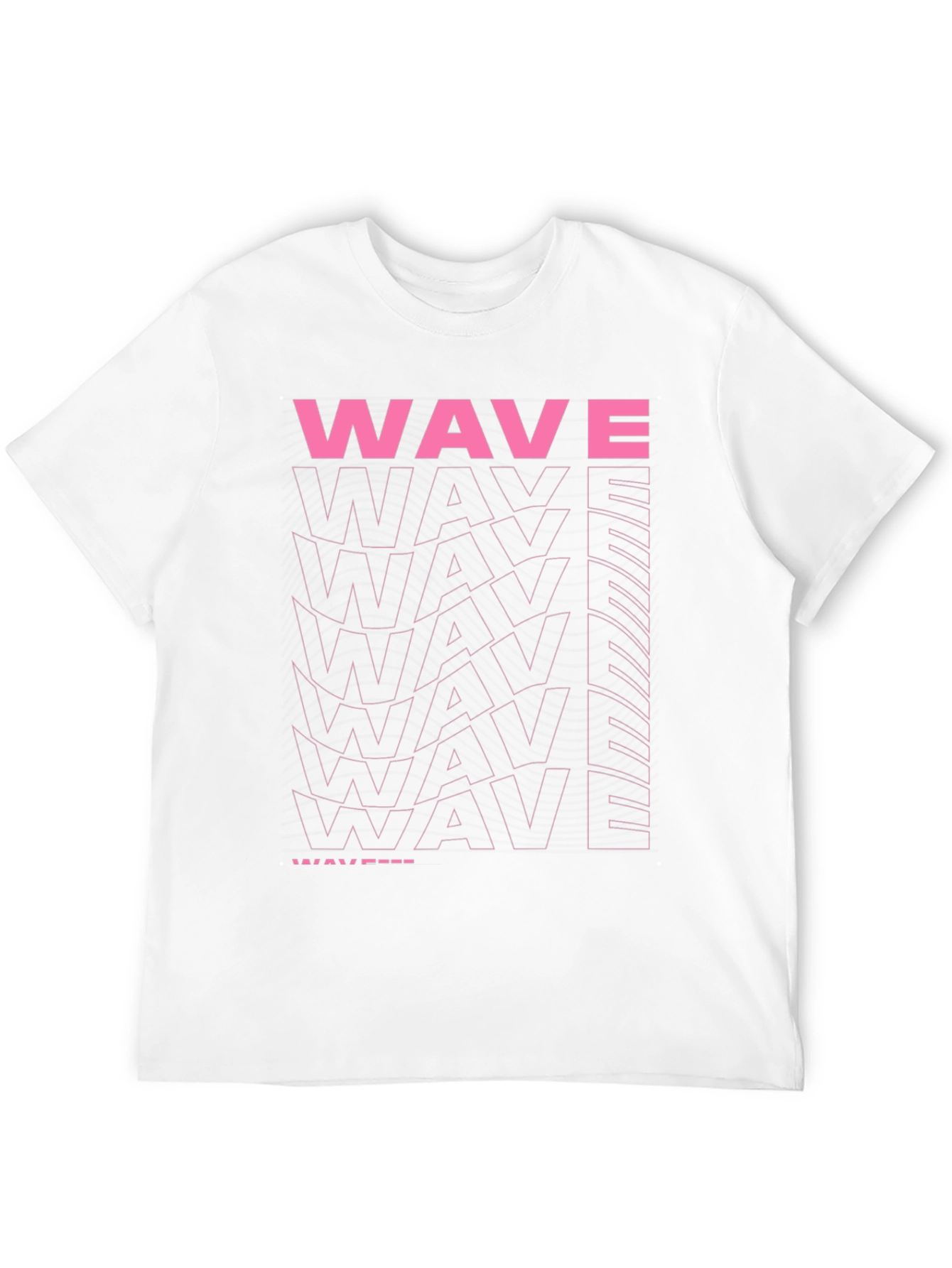 Retro Wave Graphic Print Black Tee