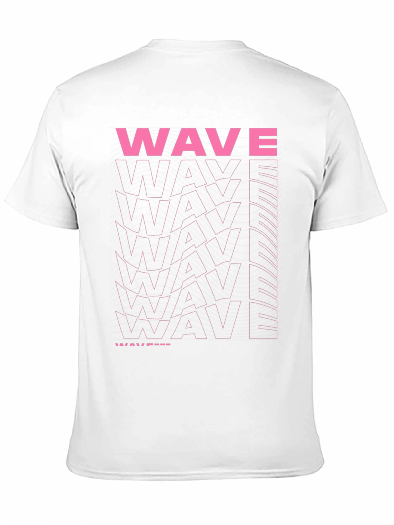 Retro Wave Graphic Print Black Tee