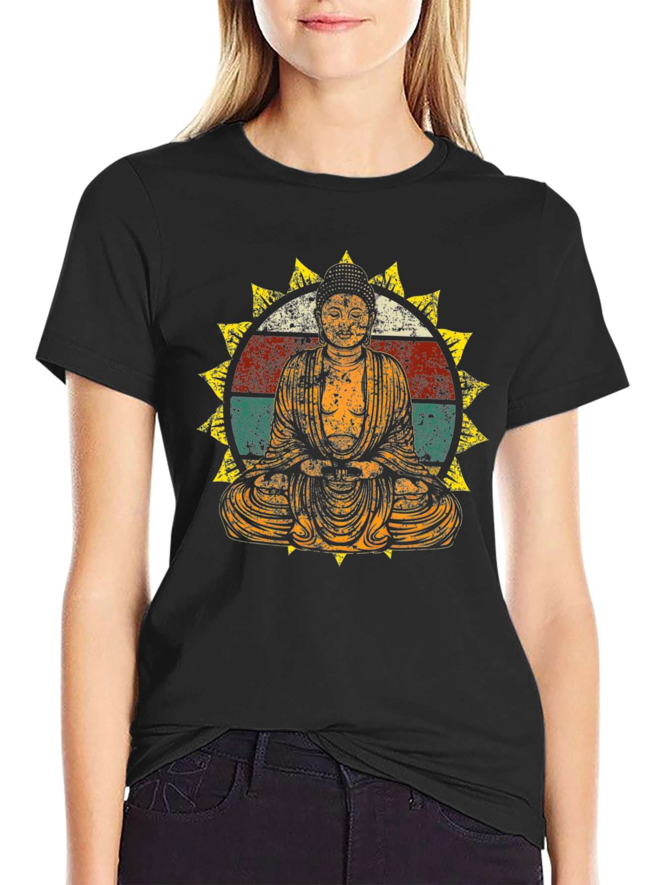 Buddha Graphic Tee - Vintage Style