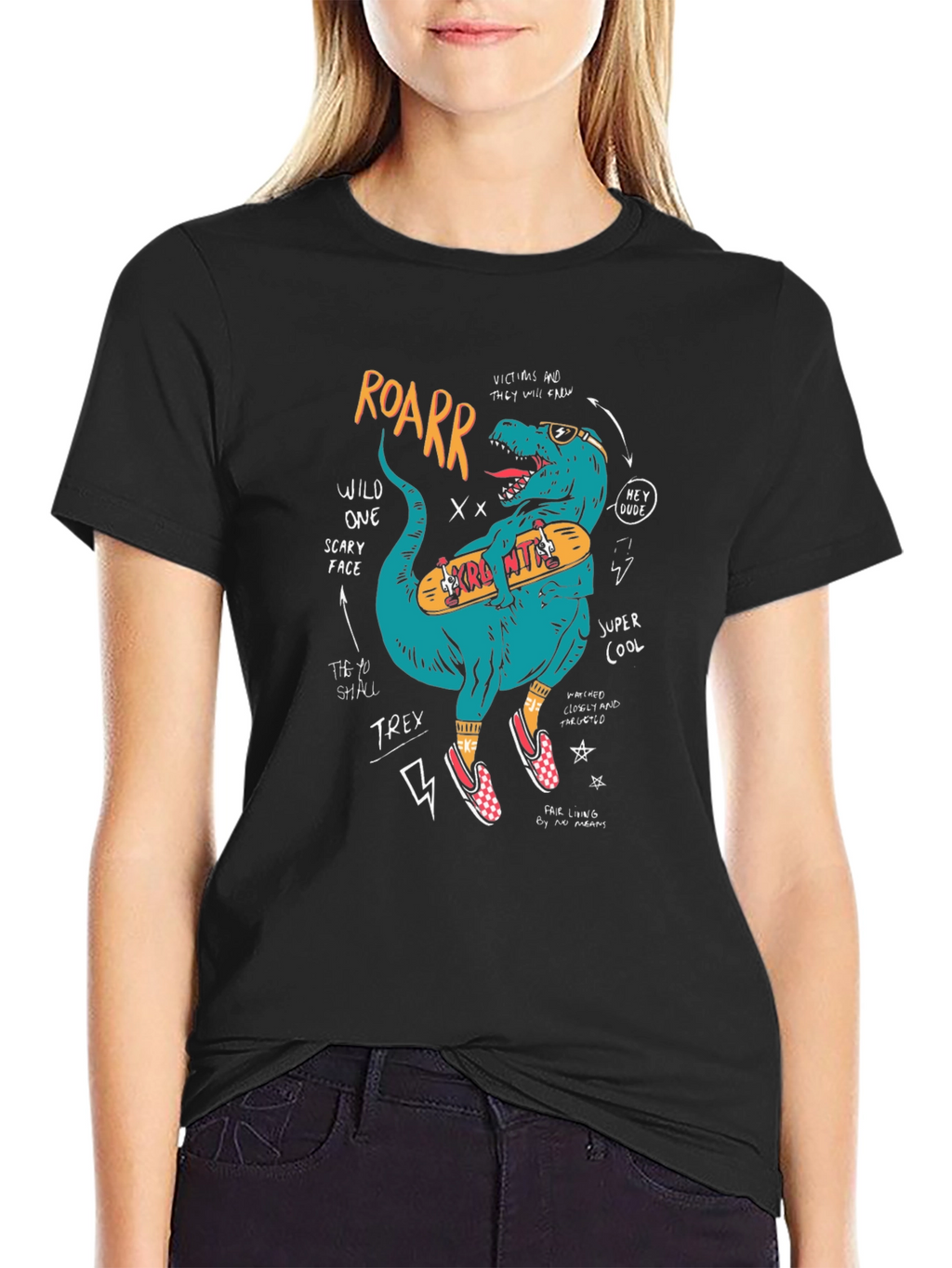 Skateboarding T-Rex Graphic Tee