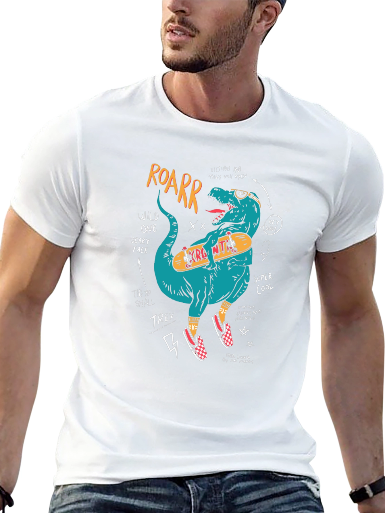 Skateboarding T-Rex Graphic Tee