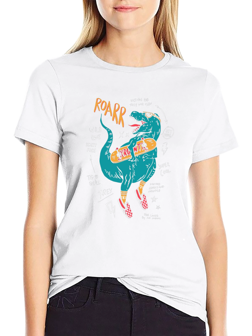 Skateboarding T-Rex Graphic Tee