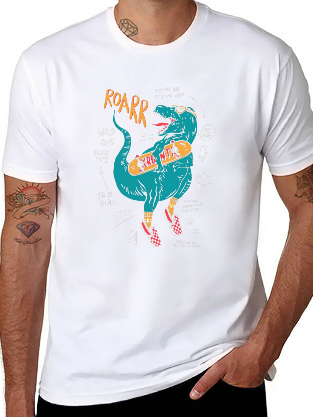 Skateboarding T-Rex Graphic Tee