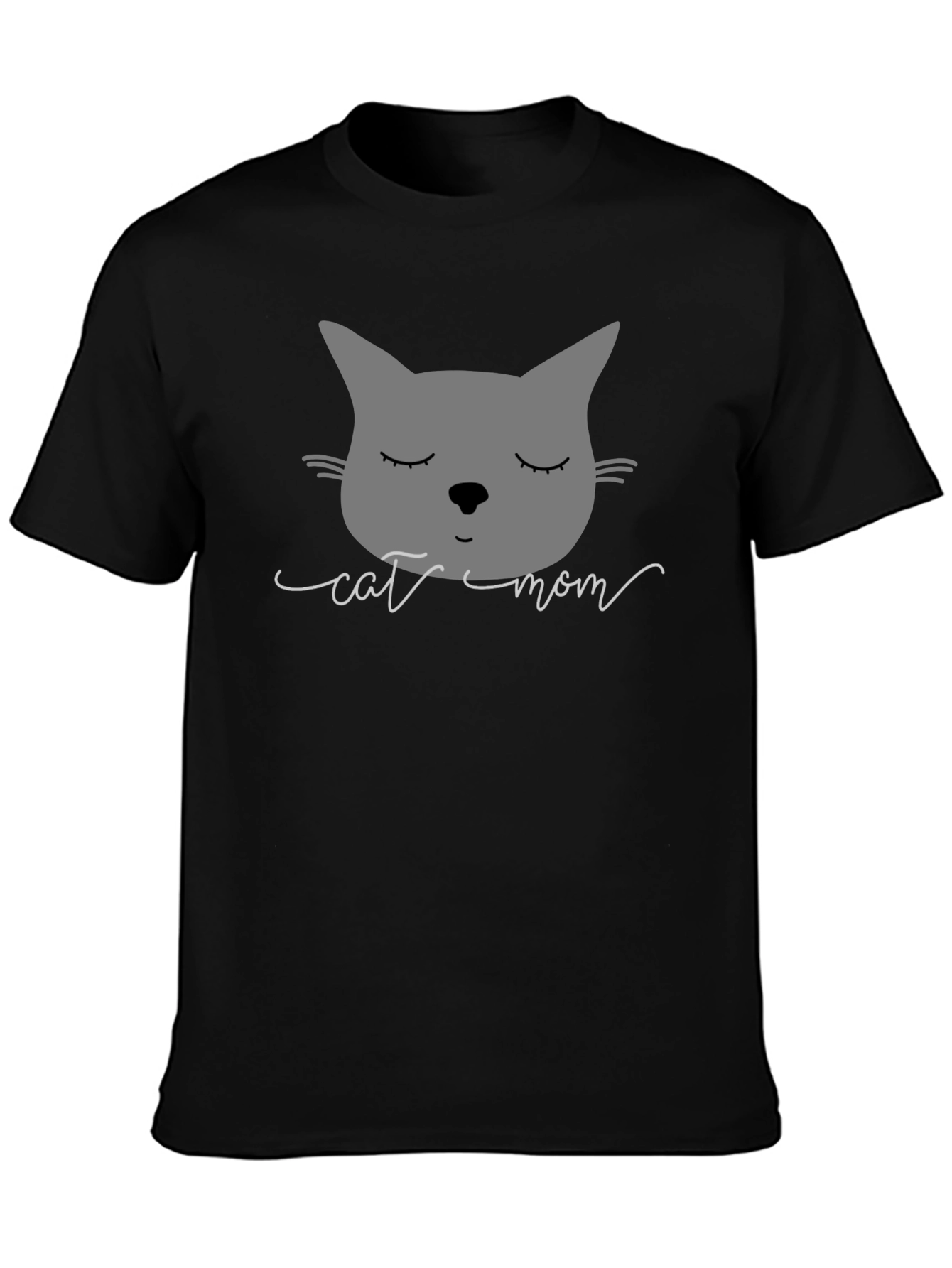 Cat Mom Graphic Tee - Soft Cotton Blend