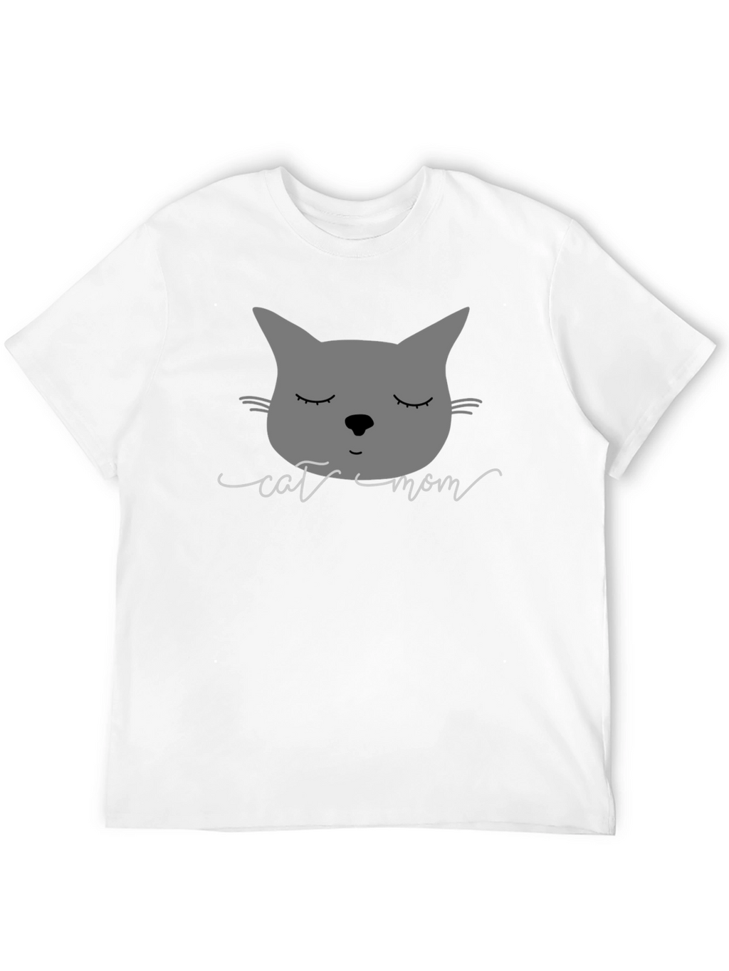 Cat Mom Graphic Tee - Soft Cotton Blend