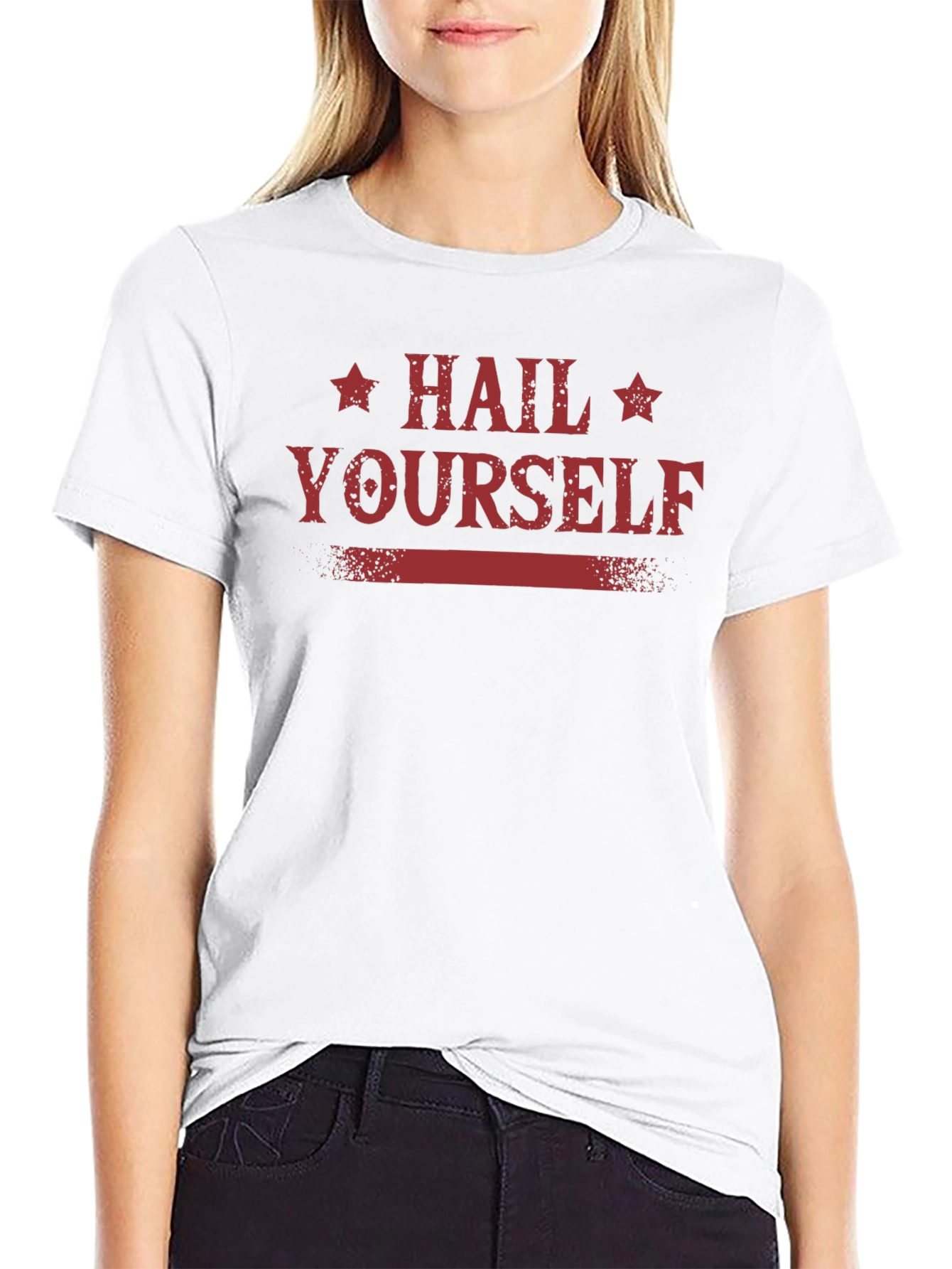 Hail Yourself Graphic Tee - Dark Humor T-Shirt