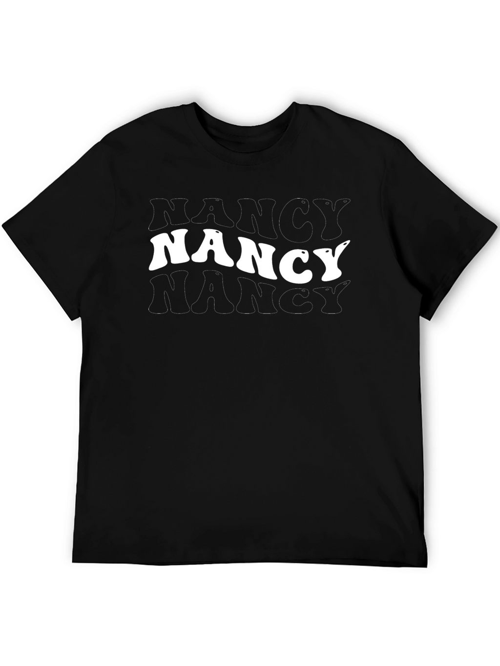 Retro Nancy T-Shirt - Black Cotton Blend