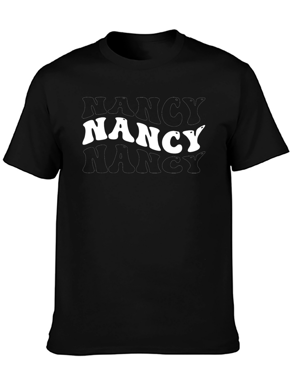 Retro Nancy T-Shirt - Black Cotton Blend