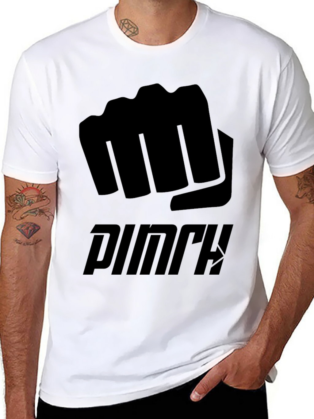 Black Fist Punch Graphic T-Shirt | Mens Casual Tee