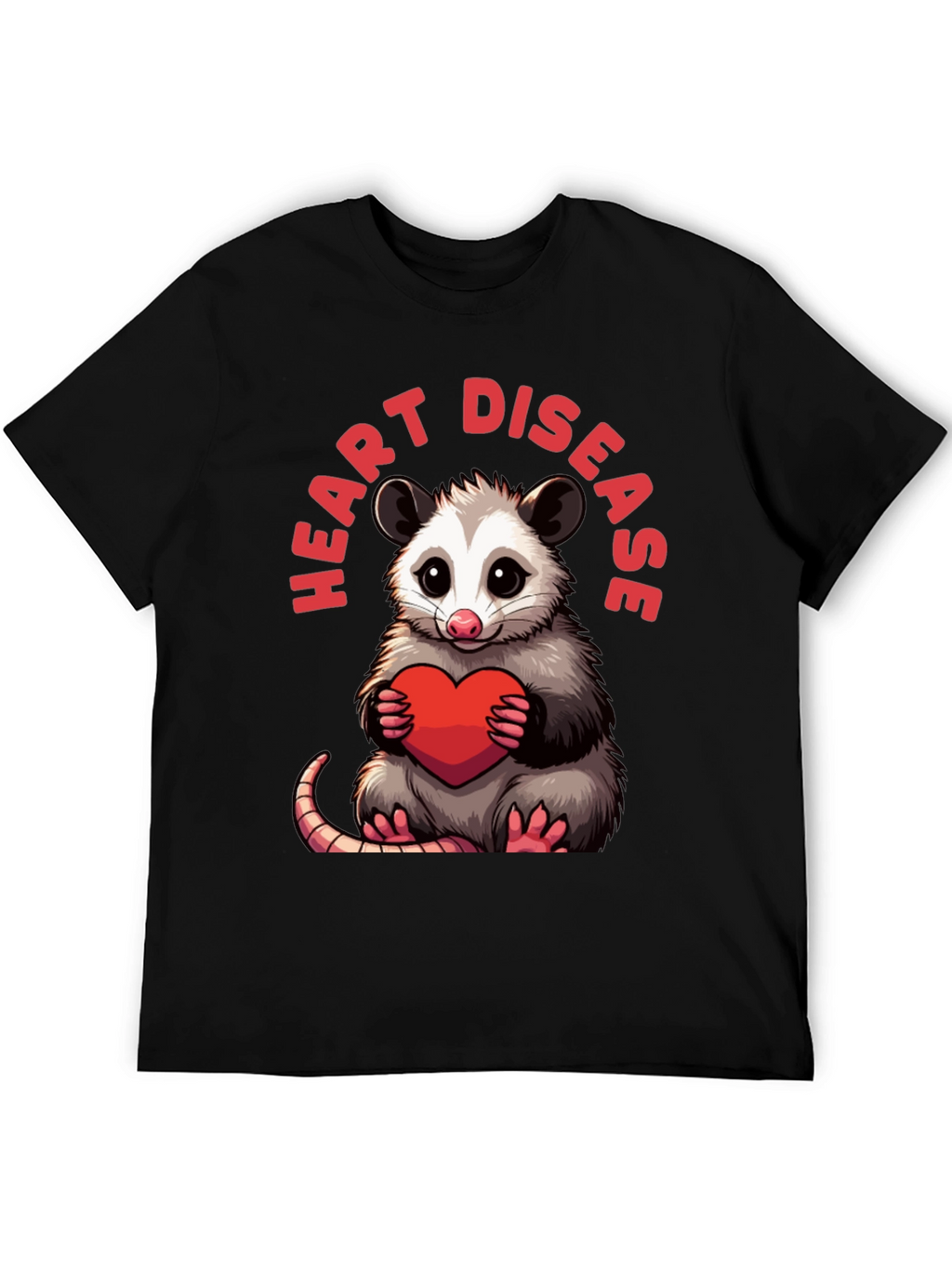 Cute Opossum Heart Disease T-Shirt