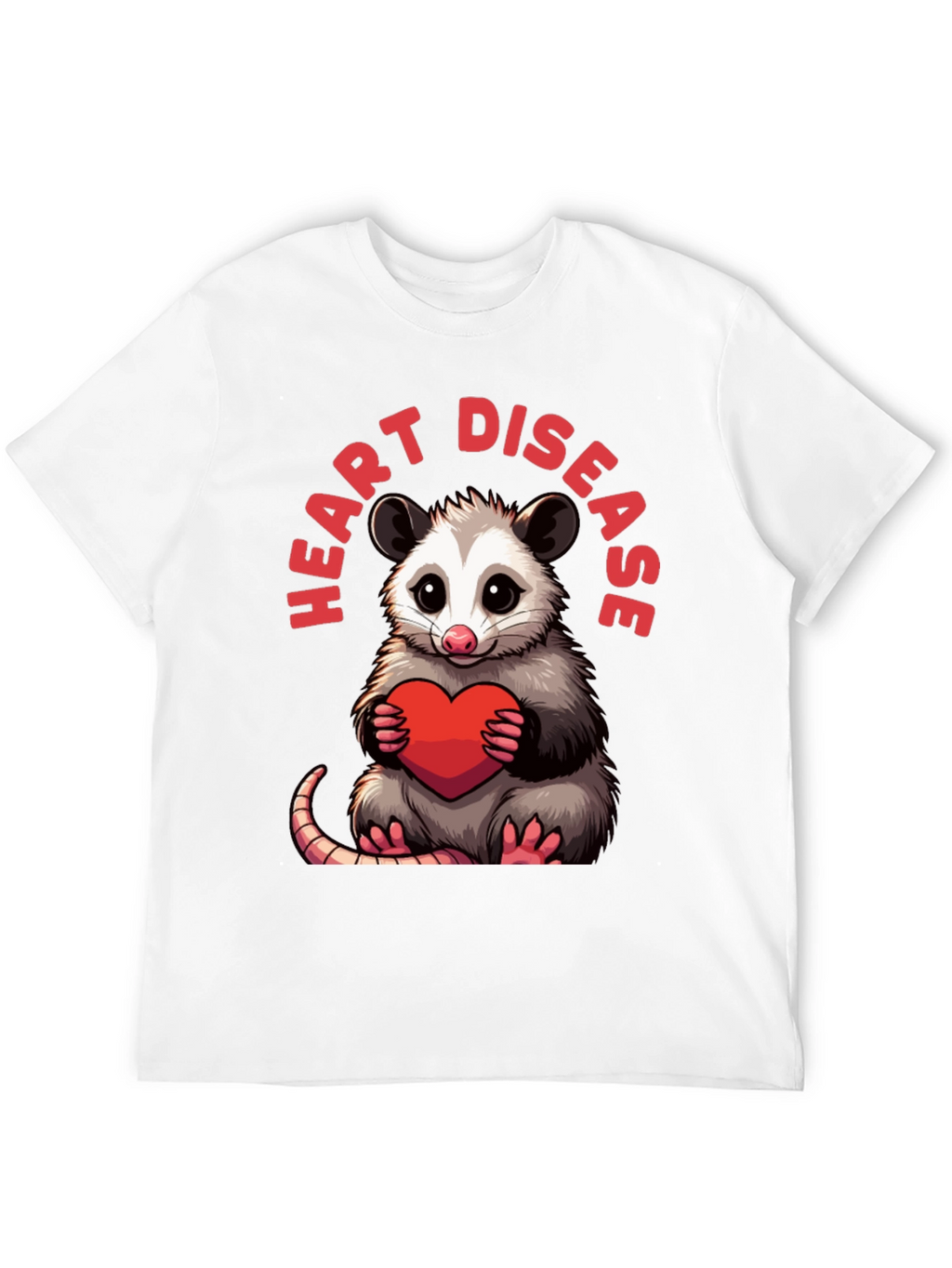 Cute Opossum Heart Disease T-Shirt
