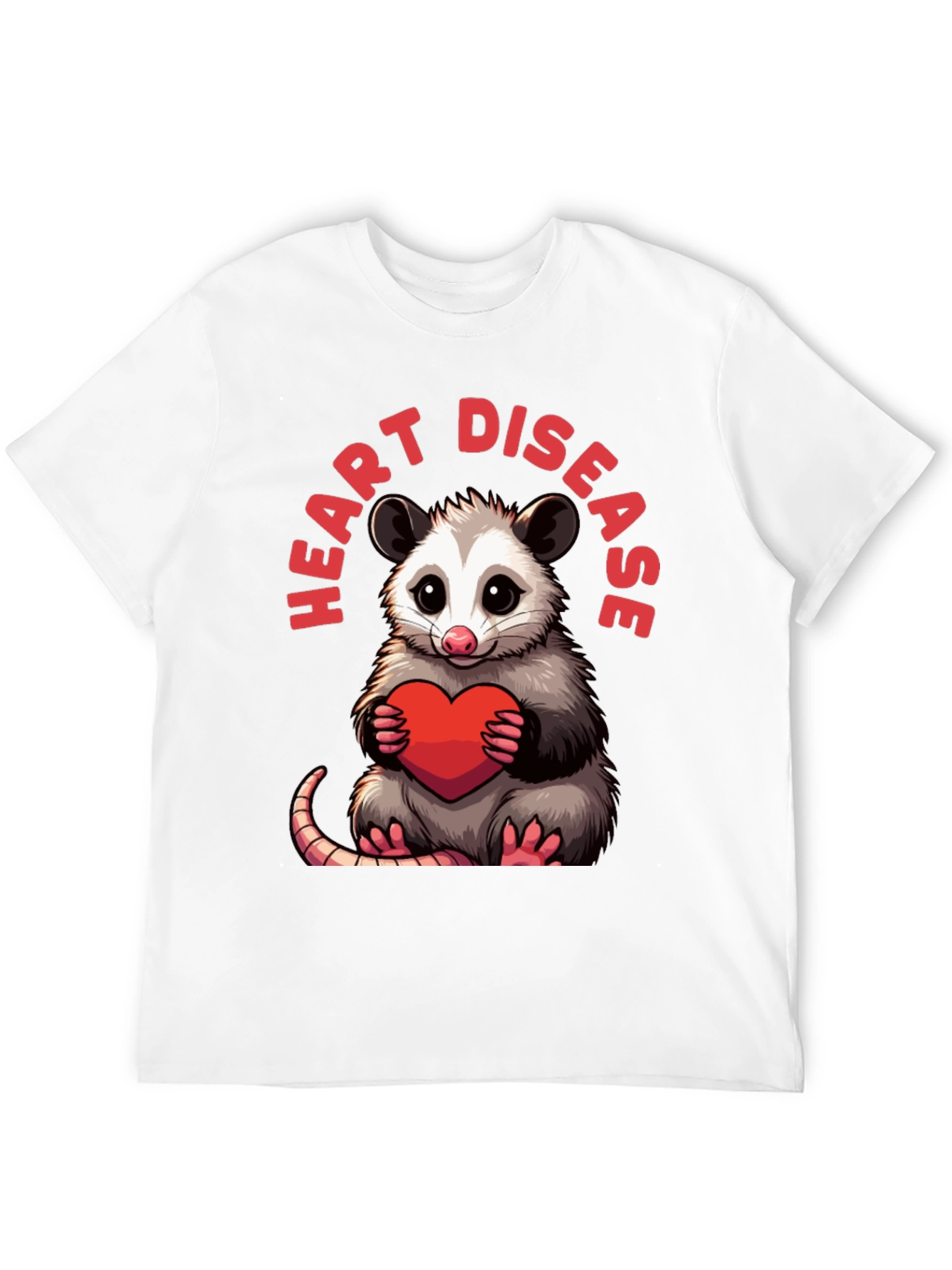 Cute Opossum Heart Disease T-Shirt
