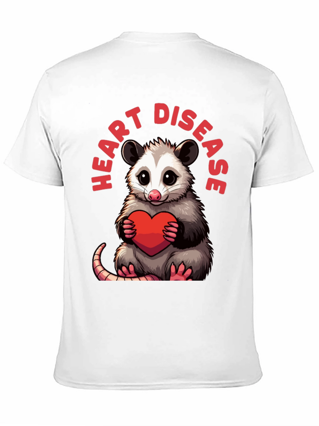 Cute Opossum Heart Disease T-Shirt