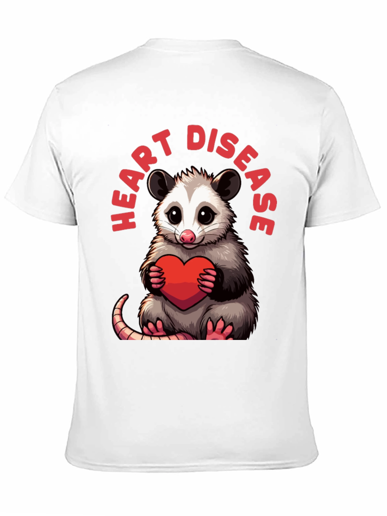 Cute Opossum Heart Disease T-Shirt