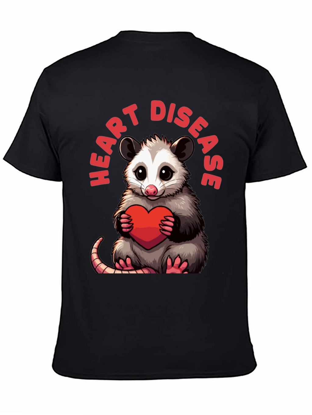 Cute Opossum Heart Disease T-Shirt