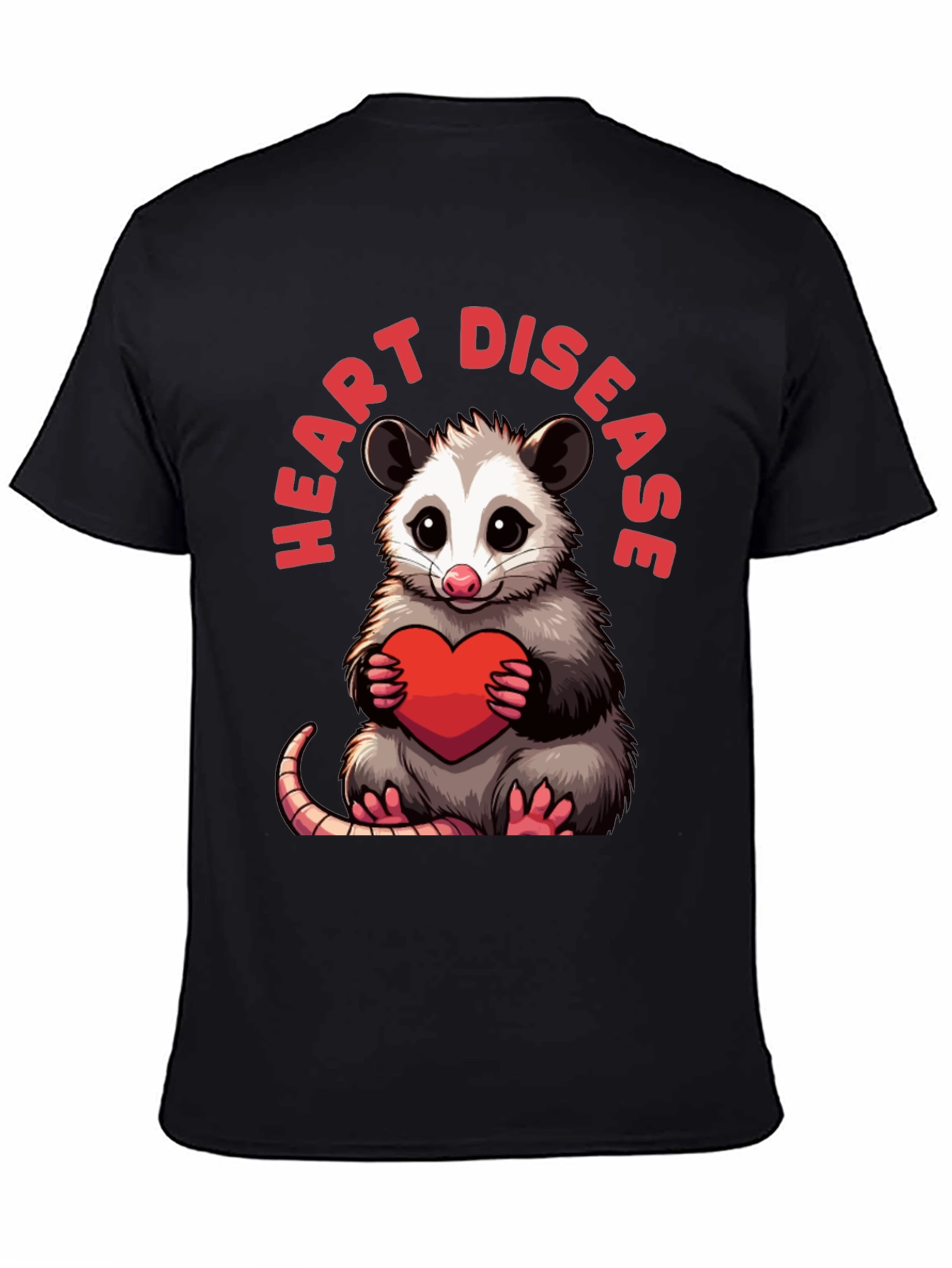 Cute Opossum Heart Disease T-Shirt