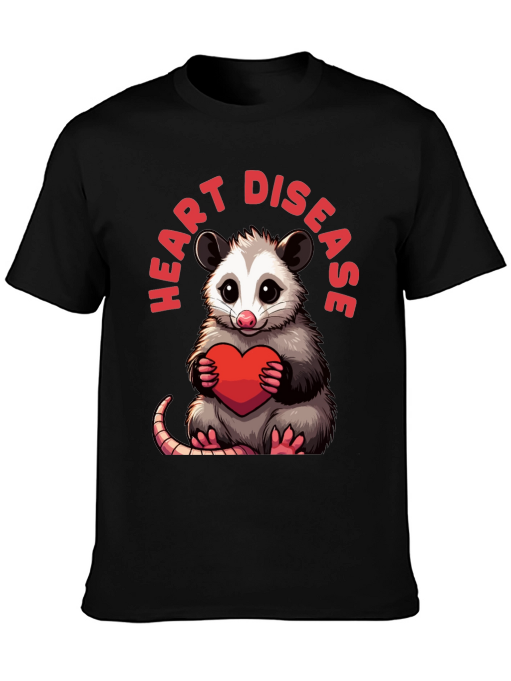 Cute Opossum Heart Disease T-Shirt