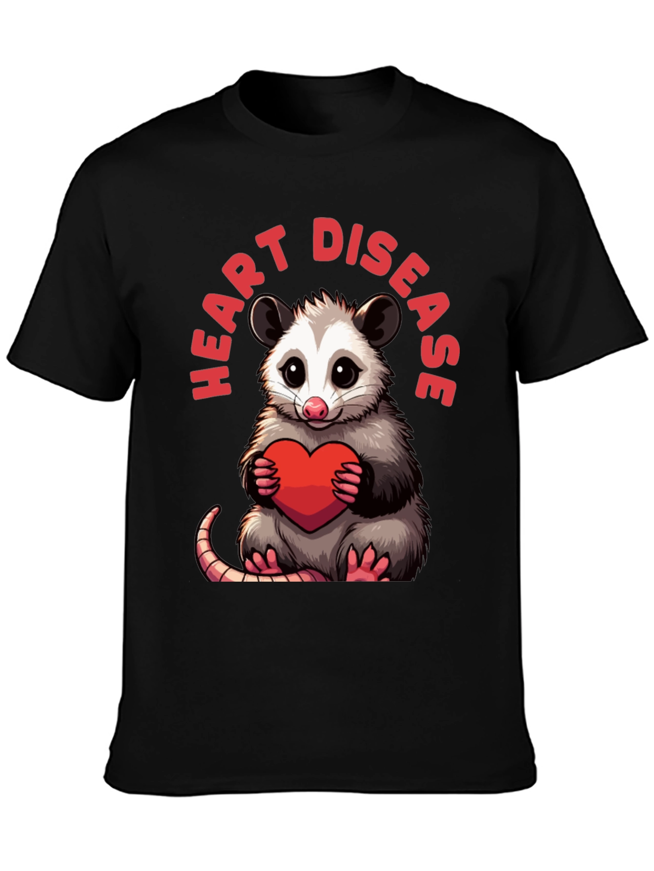 Cute Opossum Heart Disease T-Shirt