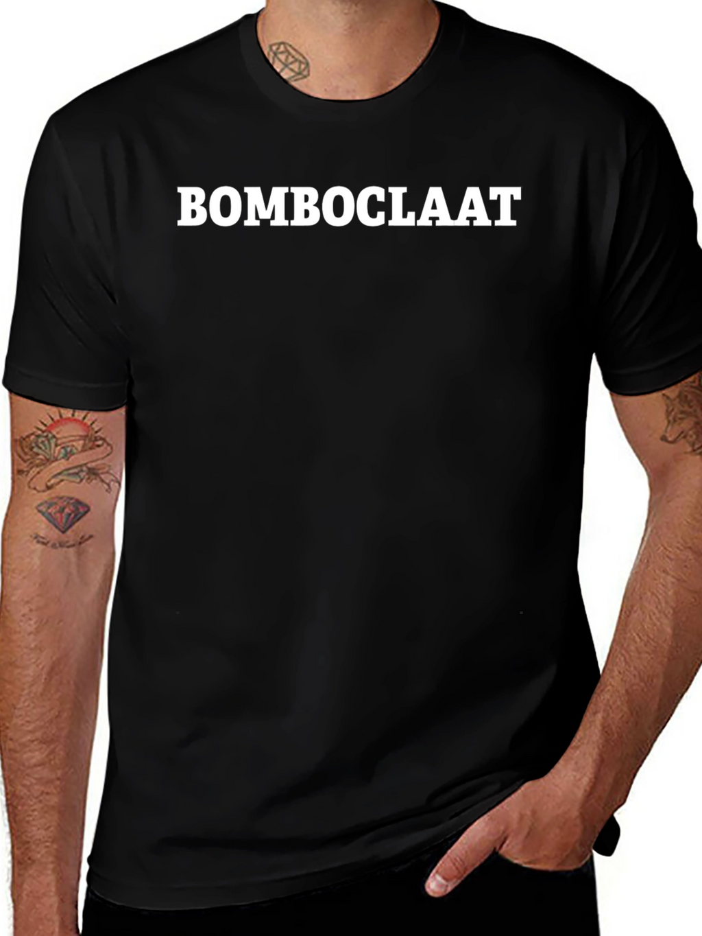 BOMBOCLAAT Bold Statement T-Shirt - Black