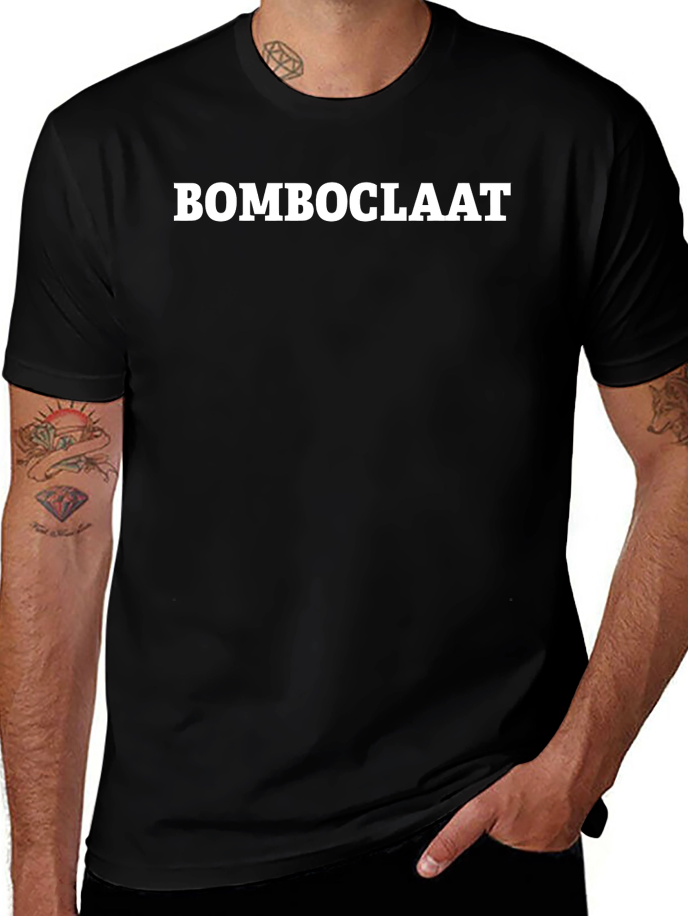 BOMBOCLAAT Bold Statement T-Shirt - Black
