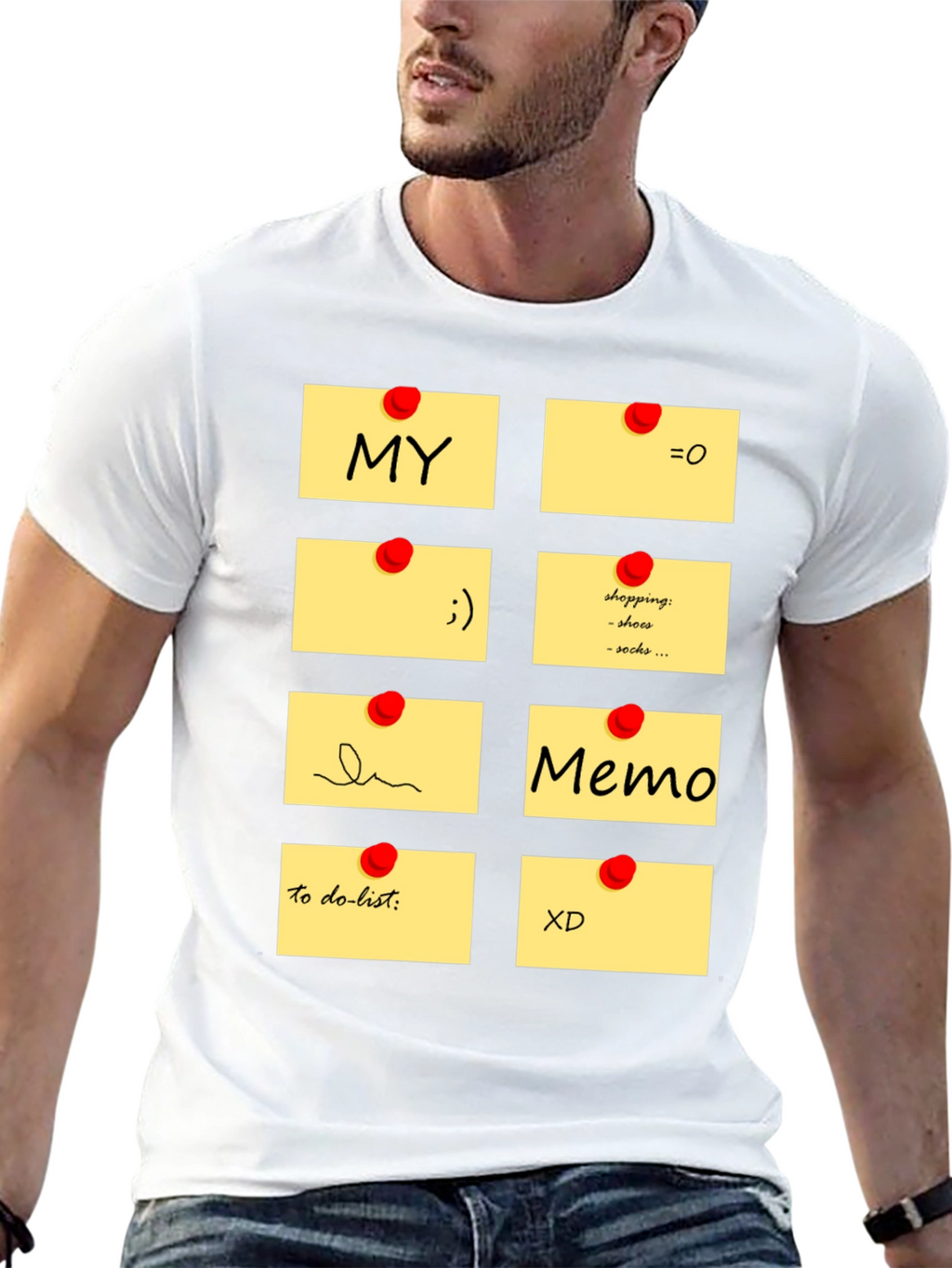Memo Pad Graphic T-Shirt - Fun & Functional Style